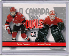 CASSIE CAMPBELL MANON RHEAUME 07/08 In the Game O Canada! Women's Duals Card #90