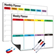 Magnetic Dry Erase Calendar for Fridge: Pack 14.6 x 11.6 inches, Multicolor