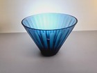 Large blue art glass bowl - Scandinavian design