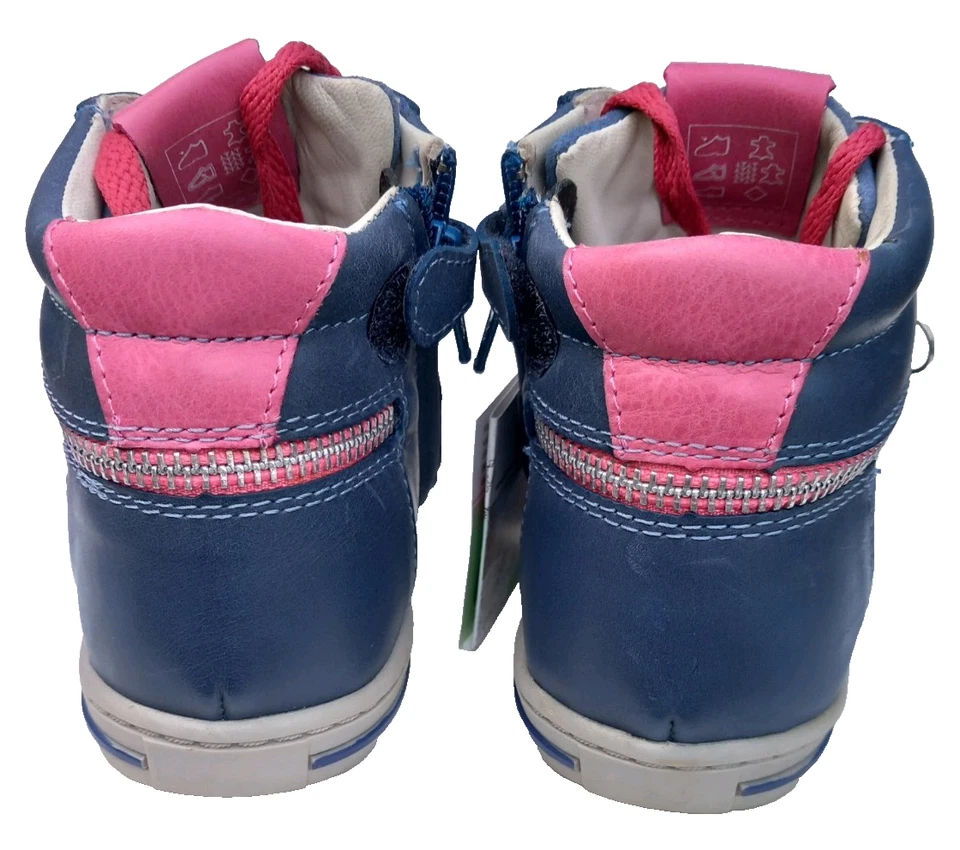 Gabor Girl's Blue/Pink Leather Sneaker Ankle Boots, Size 12UK - Image 4 of 4