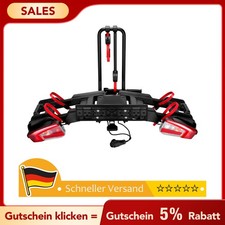 E-Bikes Fahrradträger für Anhängerkupplung 2 Fahrräder mit Fußpedal Vormontiert