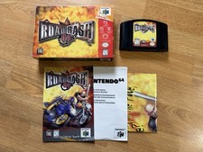 Road Rash 64 Nintendo 64 N64 CIB Cart Box Manual Inserts Poster