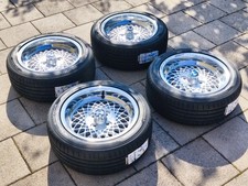 Rial mesh rims wheels 15 inch 4x100 7J ET12 BMW Opel Hankook 195/50 R15