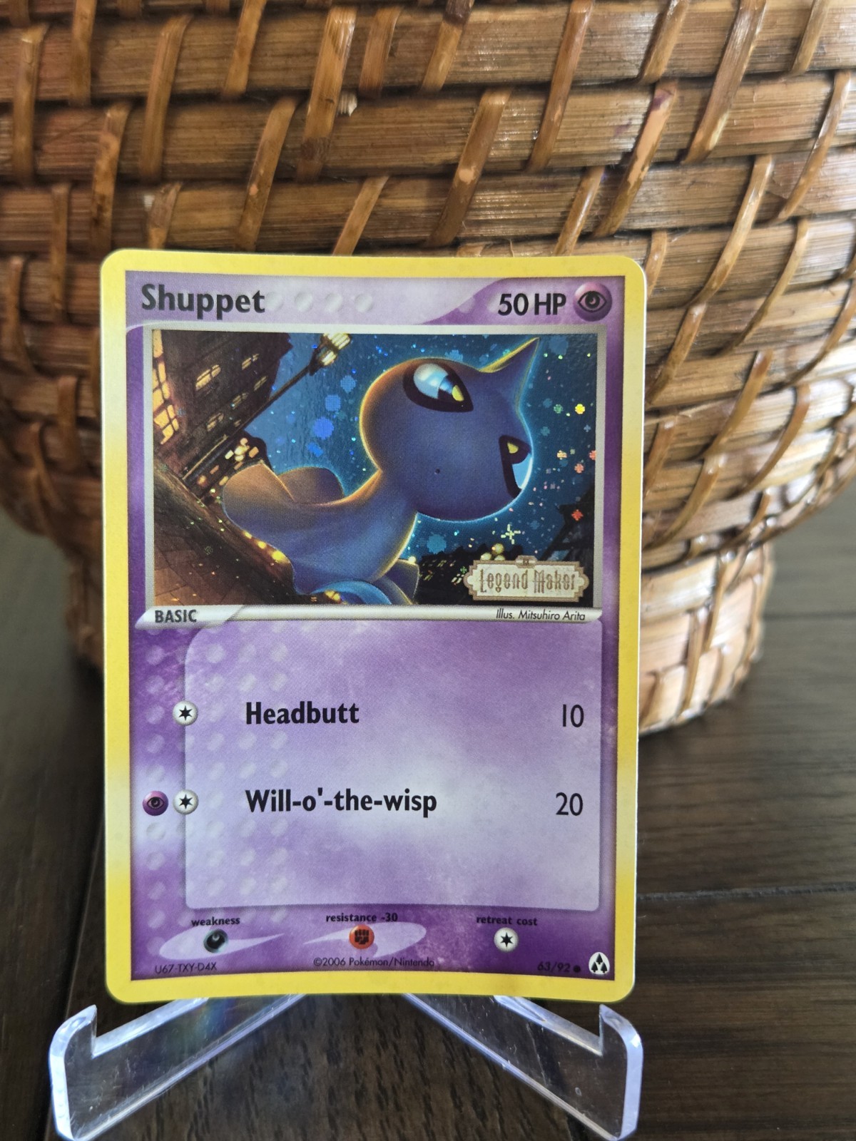 Pokemon Shuppet Reverse Holo Ex Legend Maker 63/92 - NM