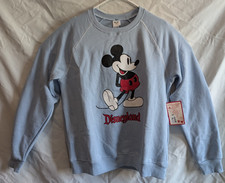 Disneyland Parks Adult Mens Sweatshirt Blue Mickey Mouse Standing Medium