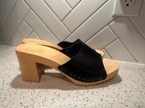 Vintage 1980's Candies Original Sandals High Heels Slides Sexy Black 8 / 39 - Picture 5 of 11