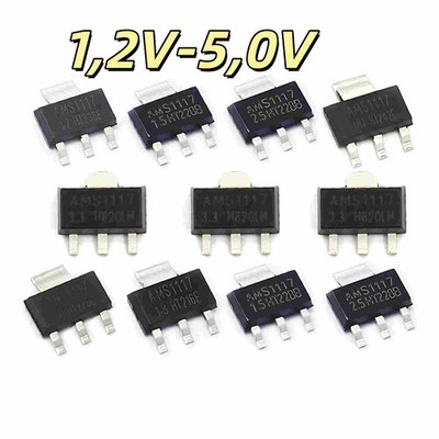 10x AMS1117-5V Spannungsregler 1,2V-5,0V 1A SOT-223 LDO Stabilisator Step Down