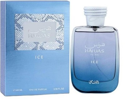 Rasasi Hawas Ice Eau de Parfum Spray, Regular Size 3.38 fl oz
