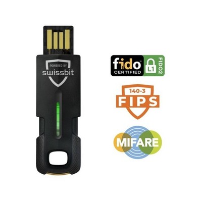 Swissbit iShield Key 2 FIDO2 MIFARE USB-A Sicherheitsschlüssel (PK2000IA0000E-2002-1AB-S