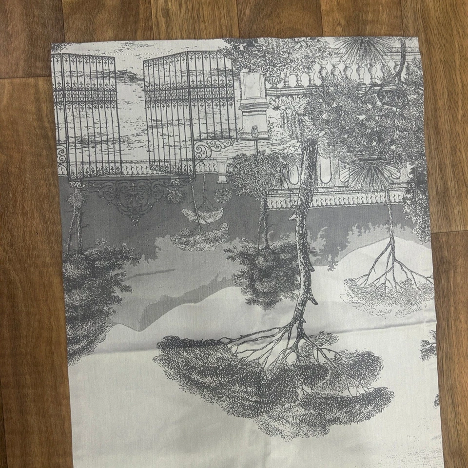 Corredor de mesa Garnier Thiebaut Vosges Toile gris algodón 69x21 hecho en Francia Foto 4 de 4