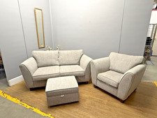 Modern Grey Fabric Two Seater Sofa & Armchair  |1