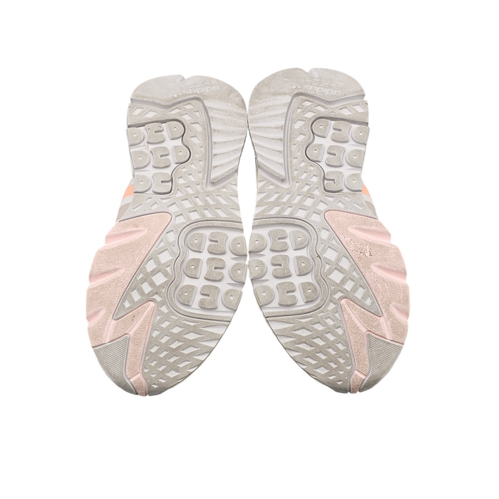 Adidas Womens Size 8 US GUC Originals Nite Jogger BOOST White Pink Running Shoes thumbnail 5