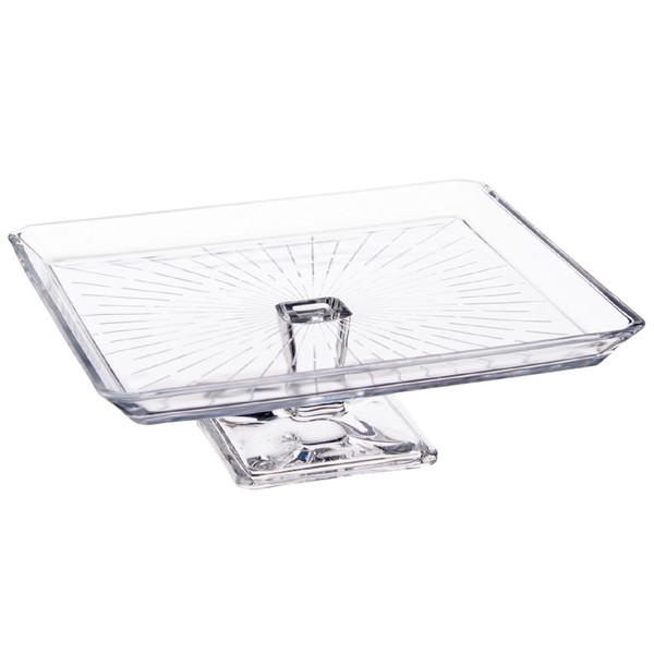 Tortenplatte Kuchenplatte TortenstäNder EtagenstäNder KäSeplatte 24X24 Cm Glas-image