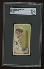 1909 T206 MIKE DONLIN POOR PIEDMONT 350 WITH BAT SGC 1 BASEBALL NEW YORK GIANTS