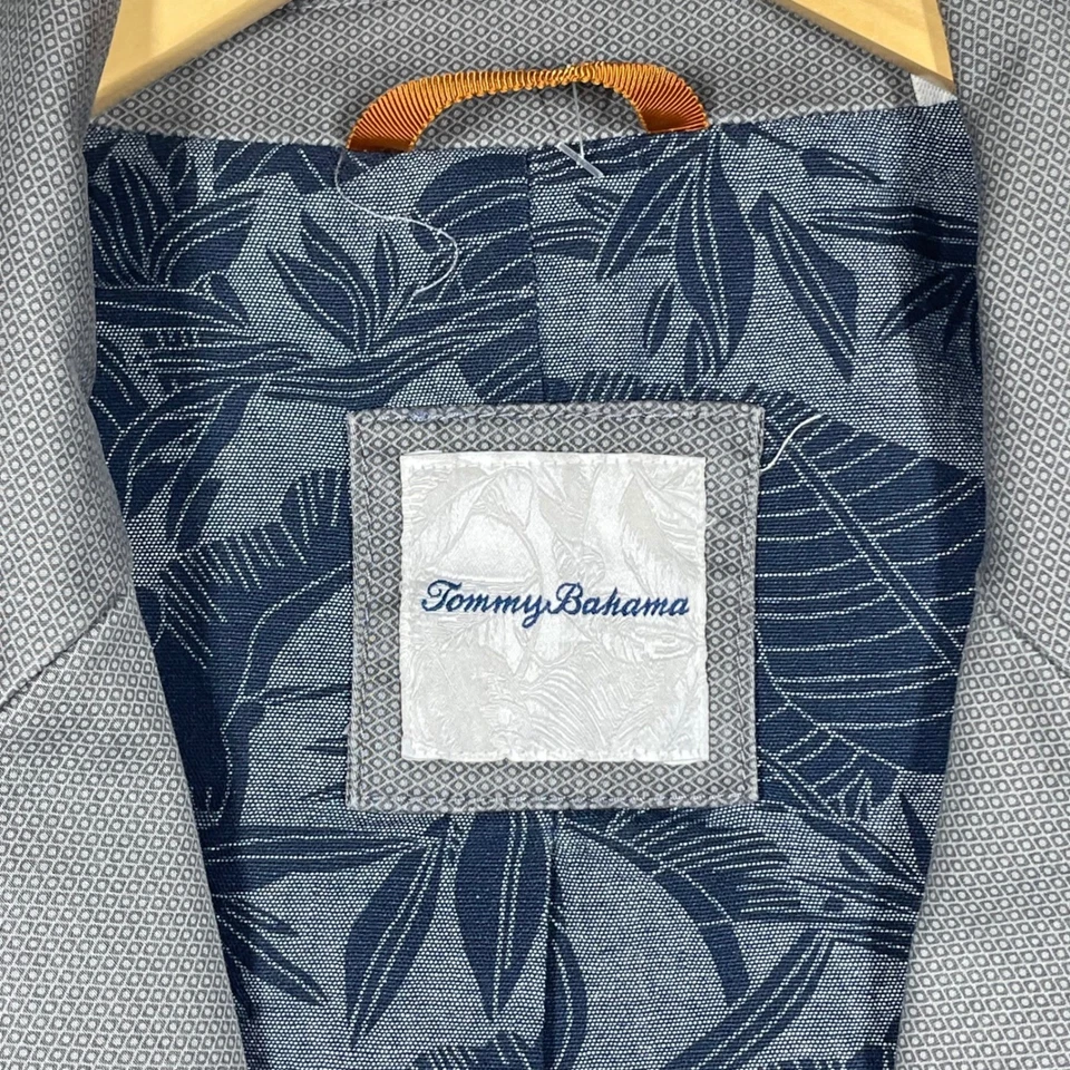 Куртка мужская Tommy Bahama большая серая боракай неструктурированный блейзер 2 пуговицы эластичная - Изображение 3 из 4