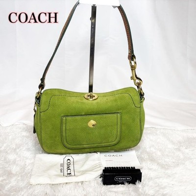 Coach Vintage Hamptons D05S 8A53 Schultertasche Leder grün authentisch F0518236