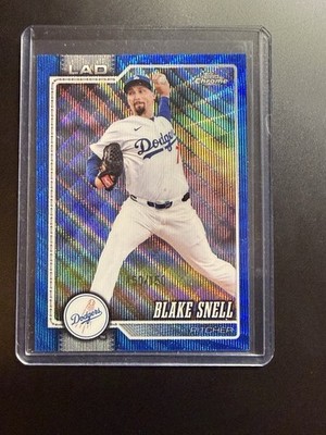 2026 Topps Chrome Blake Snell #278 Blue Wave Color Match Bookend 150/150 Dodgers