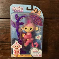Fingerlings Glitter Monkey. Glitter Girl Rose . Friendship At Your Fingertips