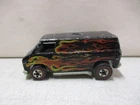 1974 Hot Wheels Redline Supervan Black with Flames A