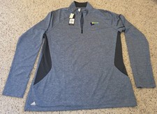New W/Tags Adidas Golf Lightweight Quarter-Zip Pullover A281 Carbon 2XL UPF 50