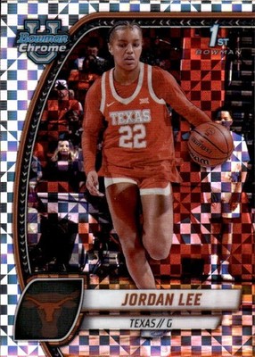 2024-25 Bowman University Chrome Jordan Lee #34 X-Fractor Texas
