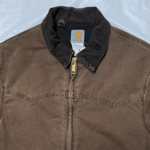 Carhartt Vintage J14CHT Santa Fe Brown Canvas Zip Up Jacket Size Large Tall - Image 2 of 4