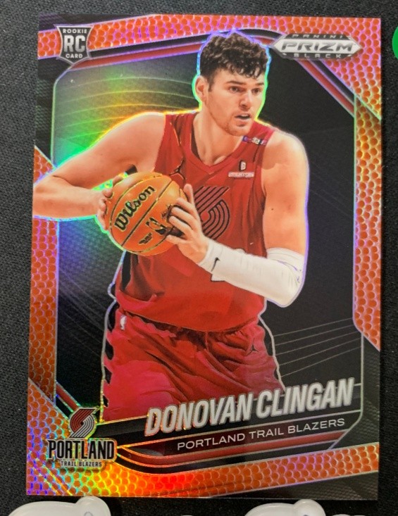 Donovan Clingan 2024-25 Panini Prizm Black Basketball Prizm 159/225 RC #131