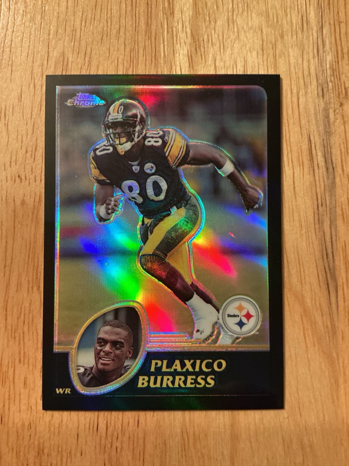 2003 Topps Chrome     Plaxico Burress    # 116    BLACK REFRACTOR.   ( 314/599 )