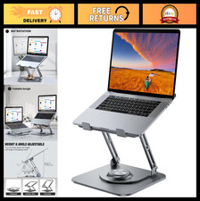 Adjustable Laptop Stand with 360 Rotation, Ergonomic Riser for 10-16" Laptops,