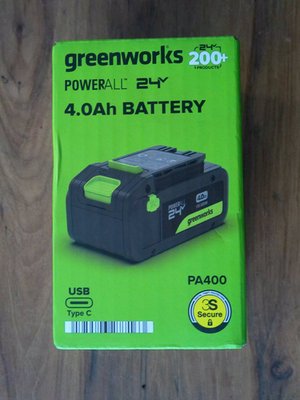 #ad Greenworks PA400 Lithium Ion Battery 24V 4.0Ah Type C Enabled Free US Shipping $52.98