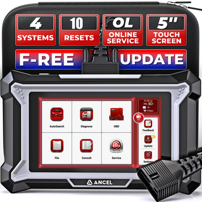 ANCEL DS100 Car OBD2 Scanner Diagnostic Tool for Ford GM 1996-2024 Code Reader
