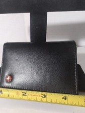 Alpine Swiss Mens Leather Wallet Bifold 4.75" x 3.25" ID Window Card Storage