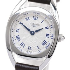 Longines L6.135.4 Iquestrian Quartz Ladies Silver Dial Leather Strap Watch