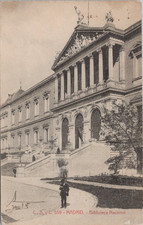 LITHO Madrid Spain Scene at Biblioteca Nacional c. 1910 Silver City New Mexico