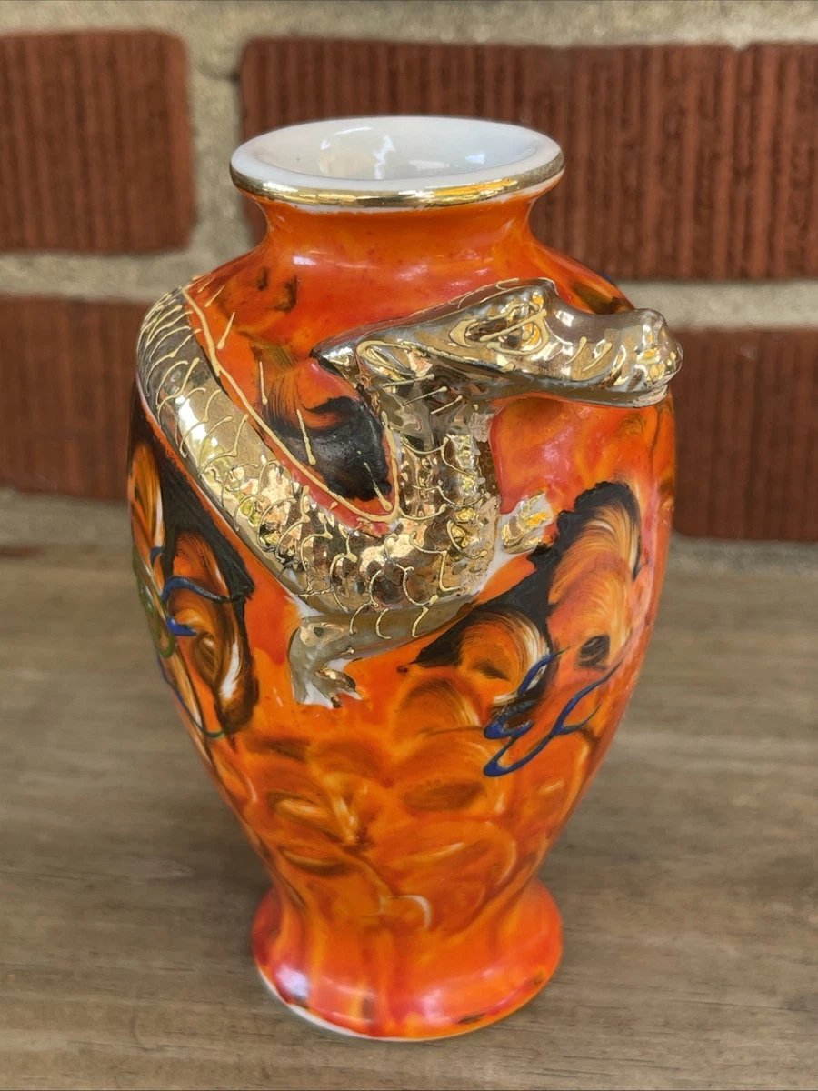 Porcelain & Pottery Orange Vintage Original Japanese Antiques for
