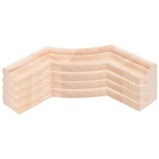 4pcs Retro Furniture Accessory Wood Appliques For Doors And Windows Corner
