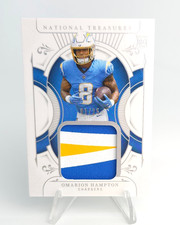2025 National Treasures - Omarion Hampton Patch RC - 3 Color Bolt Silver - 1/25