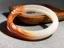 56.9mm High Grade Natural Red Agate Bangle/