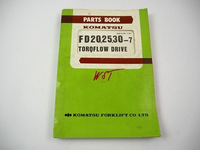 Original Komatsu FD 20 25 30 -7 T Forklift Torqflow Parts List Ersatzteilliste