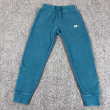 Nike Pants Mens Small Green Club Fleece Joggers Sweatpants Drawstring BV2671