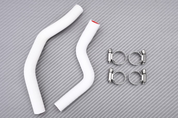 Kit durites radiateur blanc YAMAHA YZ65 tuyaux silicone renforcé eau moteur 2018-2025
