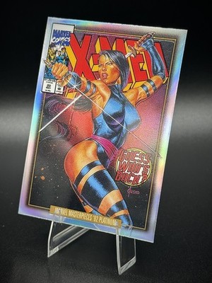 2024 Marvel Masterpieces  92 Platinum #65-V Psylocke Variant Cover RAINBOW