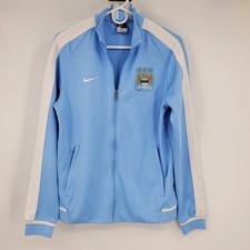 Nike 2015/16 Men's Manchester City N98 Sky Blue/White Soccer Track Jacket M