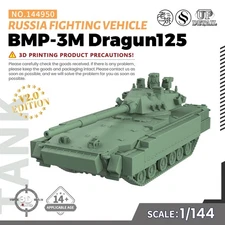 Tank Unpainted 1/144 Military Model Kit Russia BMP-3M Dragun125 Fighting Vehicle