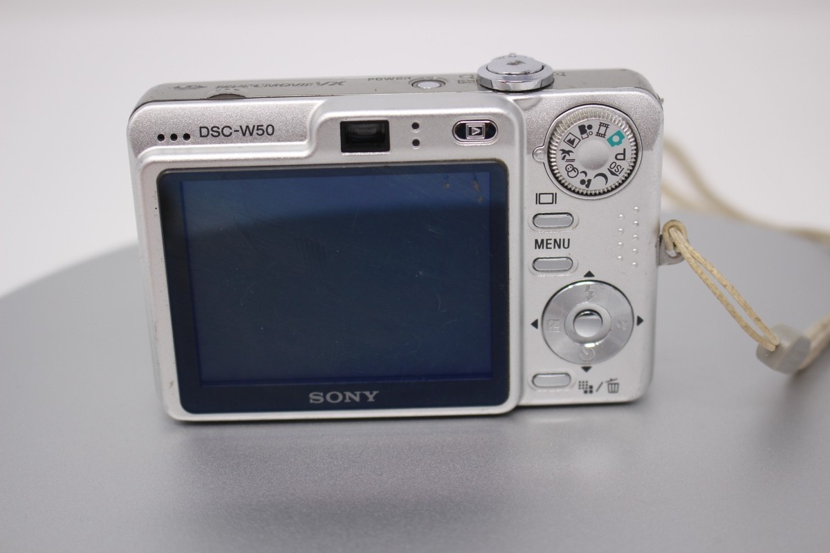 Sony Cyber-shot DSC-W50 6.0MP Digital Camera - Silver for sale