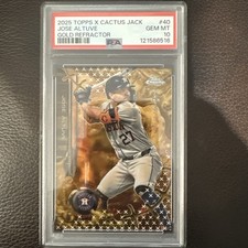 2025 Topps x Cactus Jack Jose Altuve Gold Refractor /50 #40 Psa 10 Astros