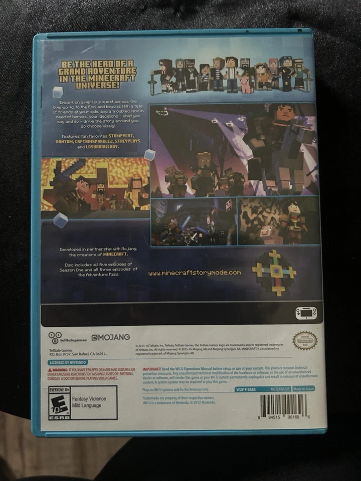 Minecraft Story Mode the Complete Adventure for Nintendo Wii U (2016) - Image 3 of 3