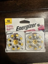 Energizer Zinc Air Hearing Aid Batteries Size 10 32 Total NEW 04/27