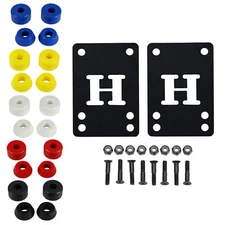 Skateboard Dimebag Bushings Choose Color 4mm Risers w 1" Phillips Hardware Kit