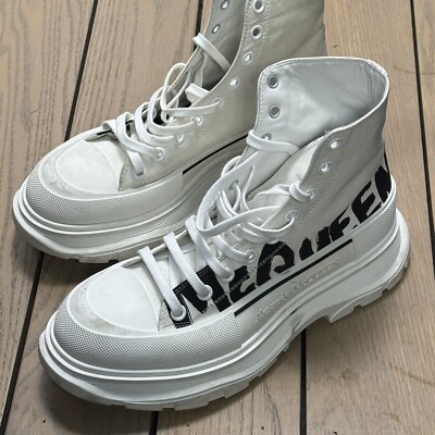Alexander Mcqueen Mens Tread Slick Graffiti Print High Top  display picture 1